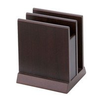 シンビ 木目柄メニュー&ナフキンスタンド MD2W 茶 紙クロス素材貼り 1個 PNHF702