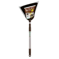 アズマ工業 3段伸縮 黒シダほうき アルミ柄 全長:約730から1300mm、穂幅:約270mm 1本 BR183