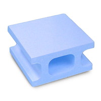 石山 発泡スチロール Kブロック大 縦割 ライトブルー 約幅195×奥行190×高さ100mm 1個 121313 インテリア雑貨(その他)