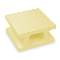 石山 発泡スチロール Kブロック大 縦割 イエロー 約幅195×奥行190×高さ100mm 1個 121314 インテリア雑貨(その他)
