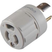 アメリカン電機 アダプター 引掛形→抜止形 白 接 KD0030 プラグ/コンセント 1個