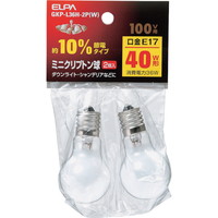 朝日電器 ELPA ミニクリプトン球 GKPL36H2PW2 白熱電球 1Pk(2個)
