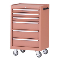 ダイシン ワークショップファニチャー ツールケースワゴン カラー:テラコッタ W600×D470×H940 WSTW926TR 【メーカー直送/車上渡し】