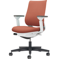 コクヨ ミトラ2 本体ホワイト 背ファブリック スタンダードバック 可動肘 ランバー無 黒脚 軟床用