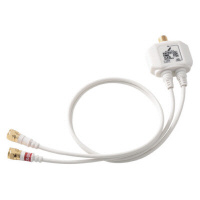 DXアンテナ 分波器 出力ケーブル付/ネジ式F型プラグ 4K8K 32×44×19(本体部) 屋内用出力側ケーブル付分波器 MBUMWS(P) アンテナ関連・AV関連ケーブル パーツ