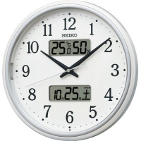 セイコーウオッチ 温湿度カレンダー付自動点動点灯KX276W 白パール 直径290×50mm KX276W 壁掛時計(電波対応)