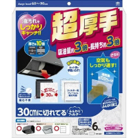 東洋アルミエコープロダクツ 超厚手30CMに切れてるふんわりフィルター 230625 レンジフードフィルター 1パック(6枚入)