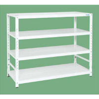 サカエ サカエラック高さ調整タイプ(100kg/段・4段タイプ) 耐荷重(棚1連):200kg 幅1500奥行650高さ12001300mm 固定式 1台 TSTN31512W(お客様組立て)