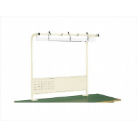 サカエ 作業台用オプションワークライト付フリーハンガー 耐荷重:20kg 幅1500奥行450高さ1200mm 1台 SL1500I(お客様組立て)