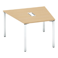 コクヨ テーブル ワークフィット台形 配線付アジャスター脚 SDWFTBA118SAAMT1NN L型デスク/ラウンドデスク 1台