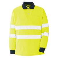 ミドリ安全 高視認長袖ポロシャツ VES2354 イエロー S VES2354UES シャツ・Tシャツ・カットソー 1着