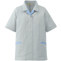 ミドリ安全 半袖スモック VELS71 シルバーグレー 17号 VELS71UE17 作業服 1着