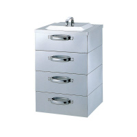 神子島製作所 業務用ステンレス電磁用角蒸し器 3段 39cm 蒸し器・タジン鍋・せいろ 1個