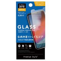 PGA iPhone XR用 液晶保護ガラスゲーム用非光沢 1枚 PG18YGL03 液晶保護フィルム